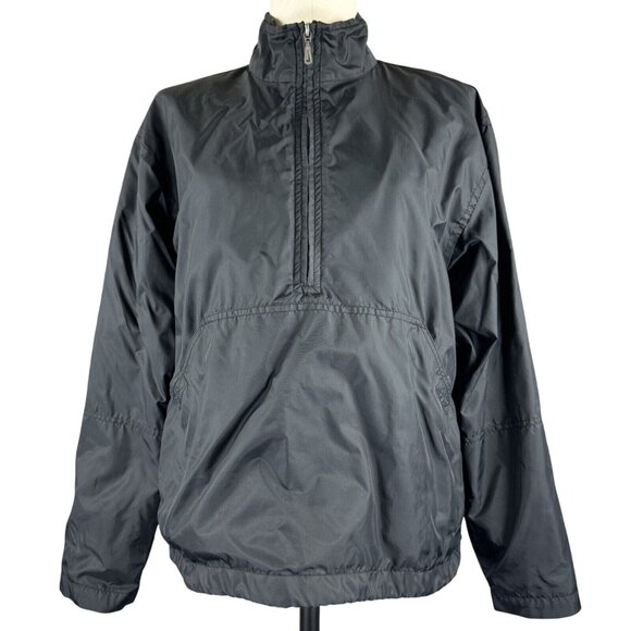 Nike Womens Black Half Zip Windbreaker Jacket High Neck Lined Long Sleeve Medium - Picture 1 of 16